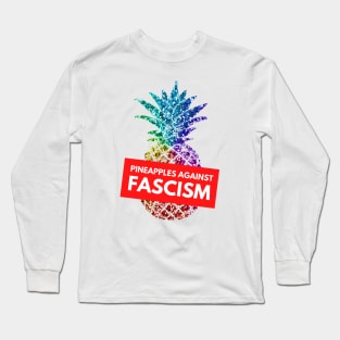 Pineapple Against Fascism (White) Long Sleeve T-Shirt